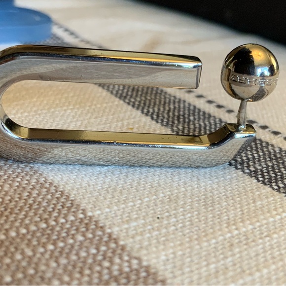 BURBERRY - Chain Link Earrings In Palladio Blue - Picture 7 of 9